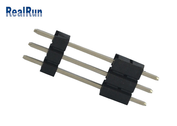 Pin en laiton 3A de carte PCB Pin Header 3 de PA6T connecteur simple droit d'en-tête de rangée de 180 degrés