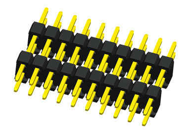 Soudez rangée de connecteur d'en-tête de Pin 2x20 la double type plastique de 180 degrés de double