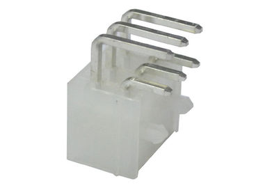 Fil à angle droit blanc de carte PCB de gaufrette d'en-tête de 6 bornes pour embarquer l'ohm des connecteurs 30m