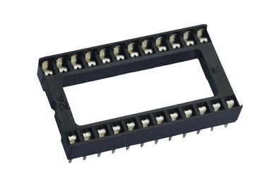 Rangée noire de perforation rectangulaire d'IMMERSION de prise d'IC de connecteur de panneau de carte PCB du lancement 15.24mm