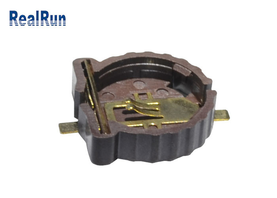 Série CR1220-2 LCP droite en laiton de SMT de support de batterie de cellules de la pièce de monnaie 500VAC