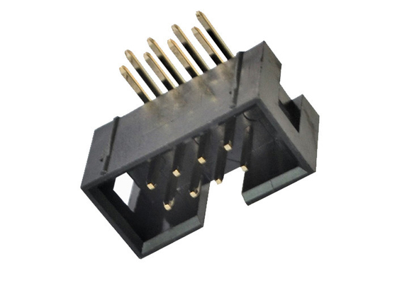 connecteur PA6T UL94V-0 d'en-tête de la boîte 2x4P courbure Pin Connector de 90 degrés